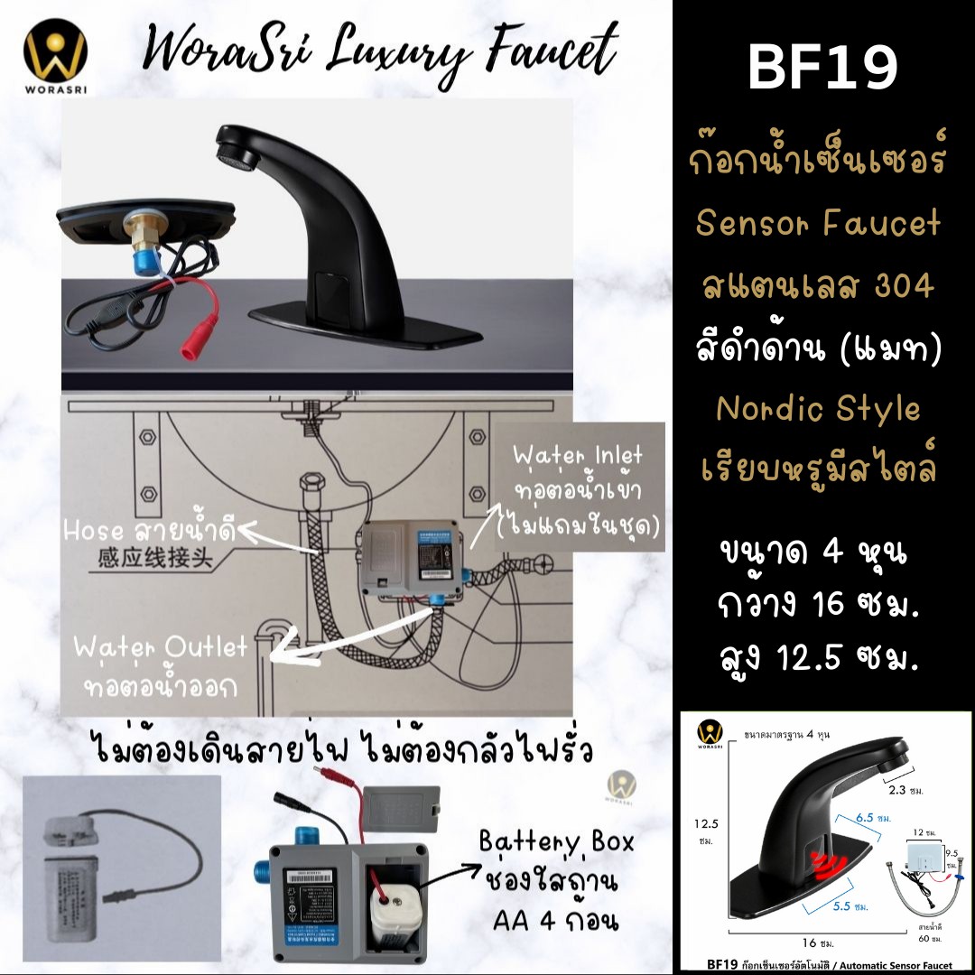 ก๊อกอ่างล้างหน้าผสมน้ำร้อนเย็นติดผนังหมุนได้360องศาสีทอง Golden Hot and Cold Basin Wall Mount Faucet with 360 Rotation