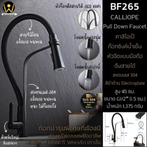 ก๊อกซิงค์อ่างล้างจาน2ทางกรองน้ำดื่มน้ำใช้หัวดึงได้ติดเคาน์เตอร์