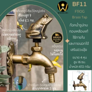ก๊อกทองเหลืองวินเทจโบราณก๊อกบอลสนามล้างพื้นในสวนรูปกบติดผนัง