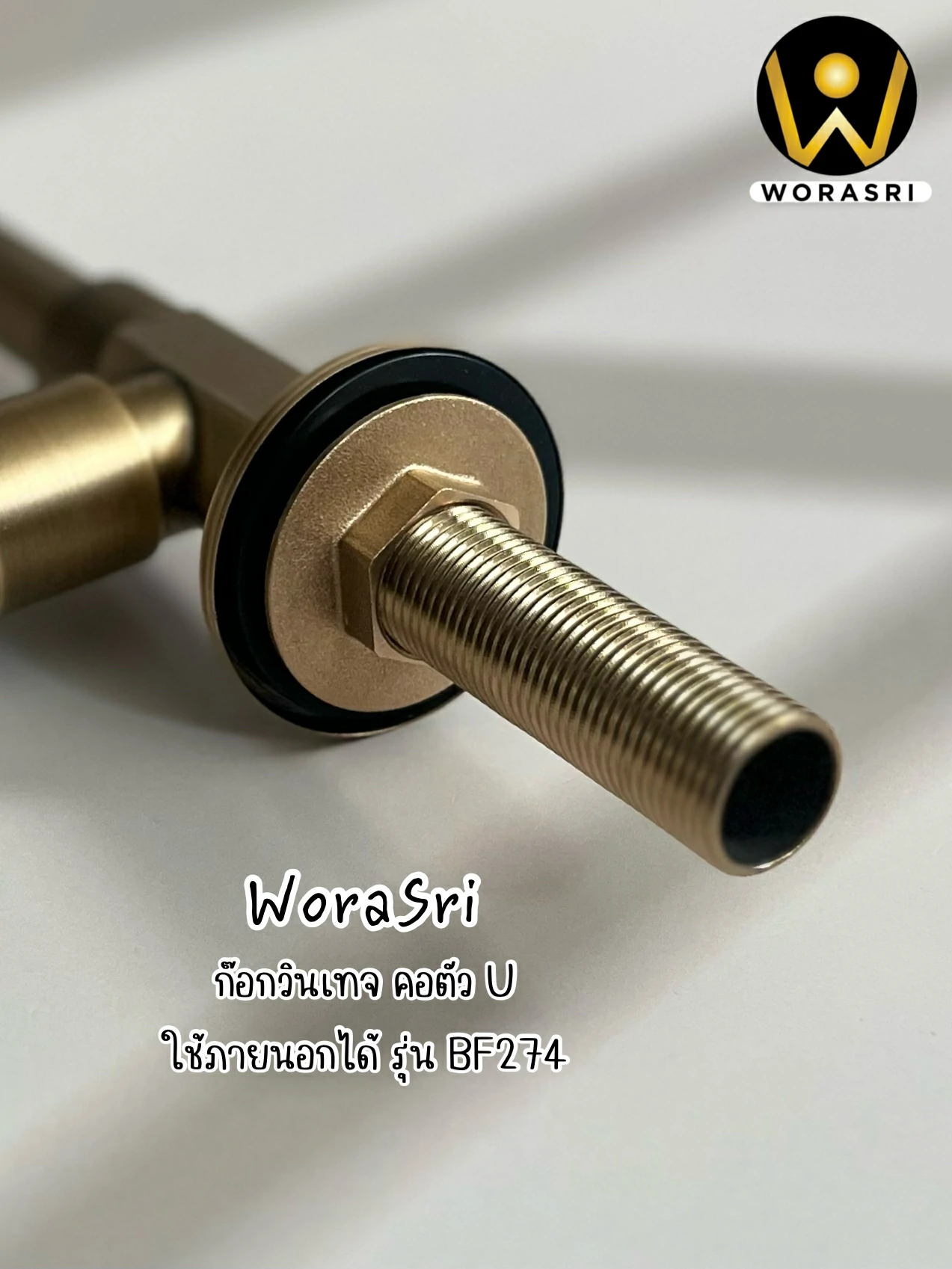 ก๊อกซิงค์ล้างจานถอดหัวดึงสายได้กรองน้ำดื่มสีทอง Golden Pull-Out Kitchen Faucet with Water Filter