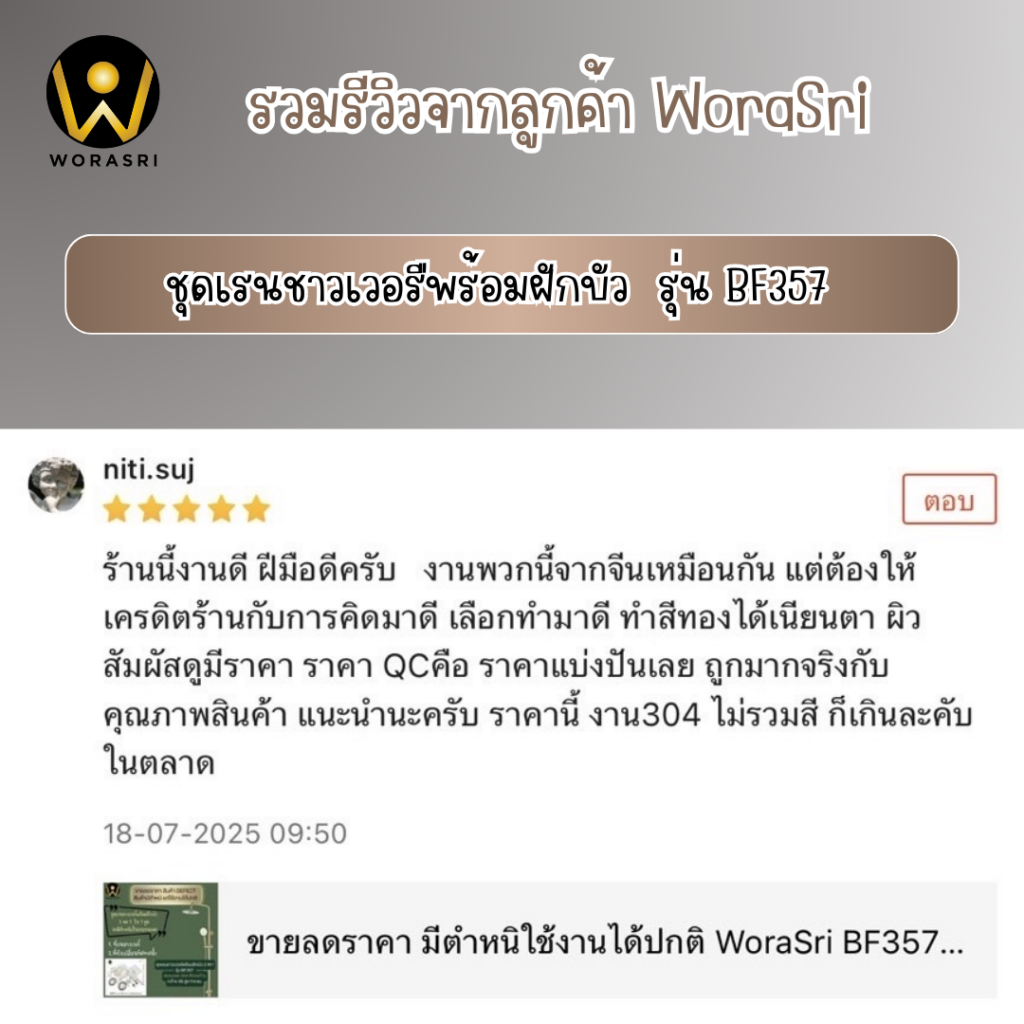 เจาะลึกรีวิวชุดเรนชาวเวอร์WoraSri เปลี่ยนห้องน้ำธรรมดาให้เป็น Home Spa