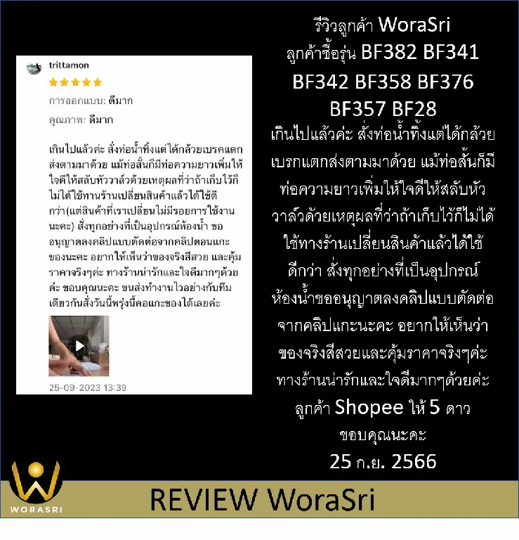 เจาะลึกรีวิวชุดเรนชาวเวอร์WoraSri เปลี่ยนห้องน้ำธรรมดาให้เป็น Home Spa
