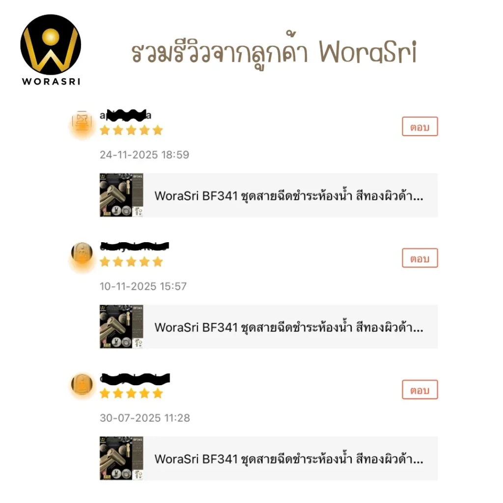 เจาะลึกรีวิวชุดเรนชาวเวอร์WoraSri เปลี่ยนห้องน้ำธรรมดาให้เป็น Home Spa