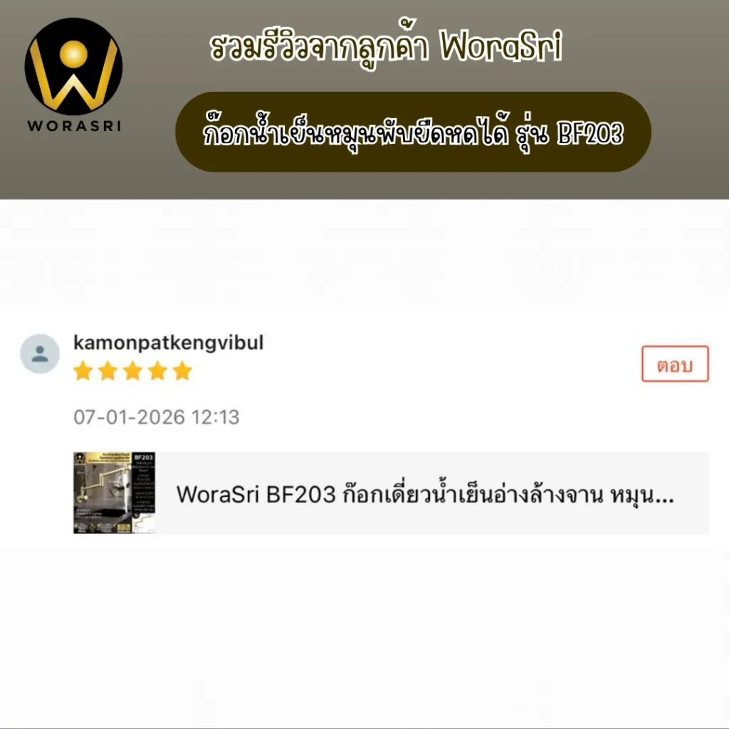 รีวิวก๊อกอ่างล้างหน้า WoraSri สแตนเลส 304 และทองเหลือง เลือกแบบไหนดี?
