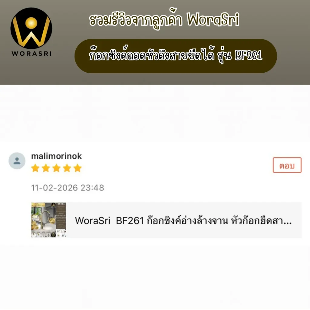 รีวิวก๊อกซิงค์ล้างจานWoraSri นิยามความทนทานและการใช้งานที่เหนือระดับในห้องครัว