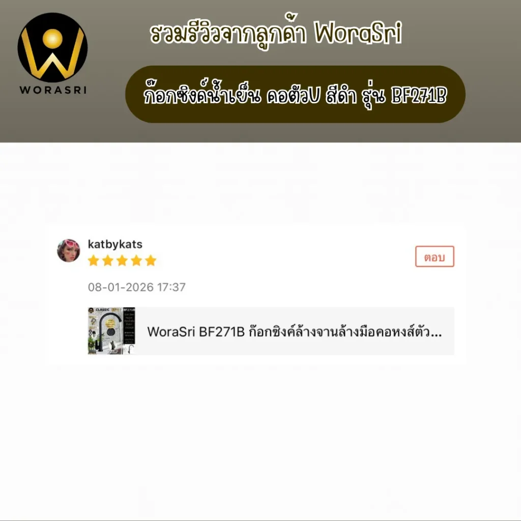 รีวิวก๊อกซิงค์ล้างจานWoraSri นิยามความทนทานและการใช้งานที่เหนือระดับในห้องครัว