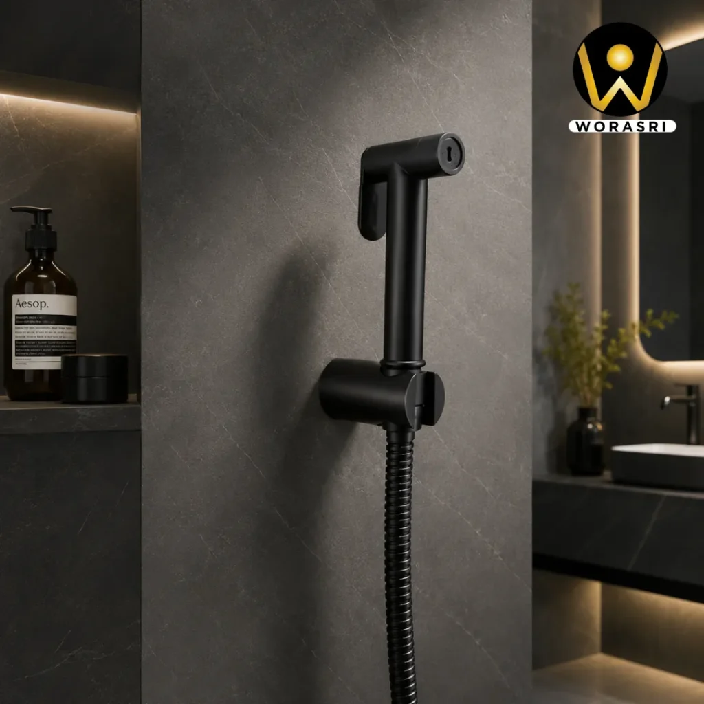 ก๊อกและอุปกรณ์ห้องน้ำห้องครัวสีดำ Matte Black Luxury Innovative Faucet & Accessories