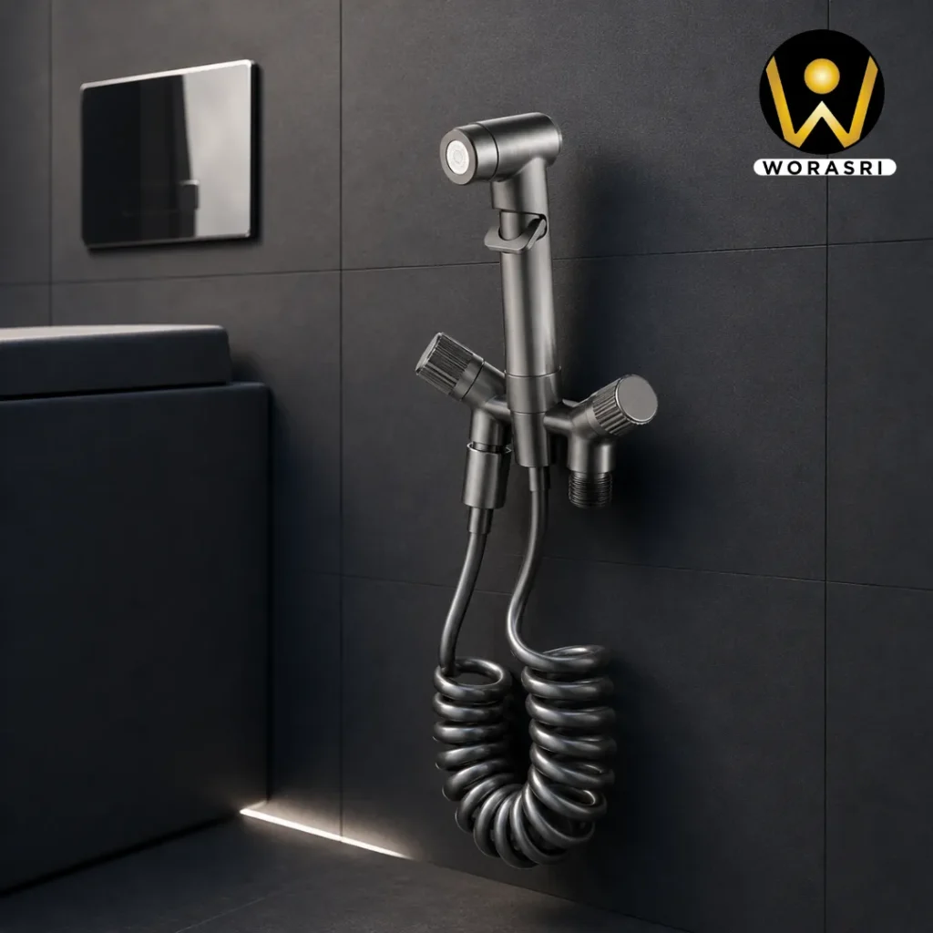 ก๊อกและอุปกรณ์ห้องน้ำห้องครัวสีดำ Matte Black Luxury Innovative Faucet & Accessories