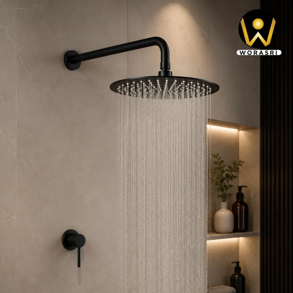 ก๊อกและอุปกรณ์ห้องน้ำห้องครัวสีดำ Matte Black Luxury Innovative Faucet & Accessories