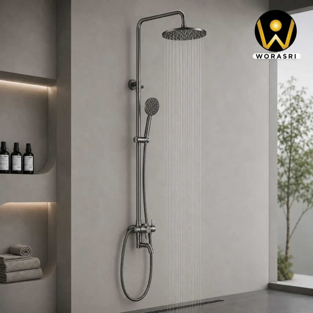 ก๊อกและอุปกรณ์ห้องน้ำห้องครัวสีดำ Matte Black Luxury Innovative Faucet & Accessories