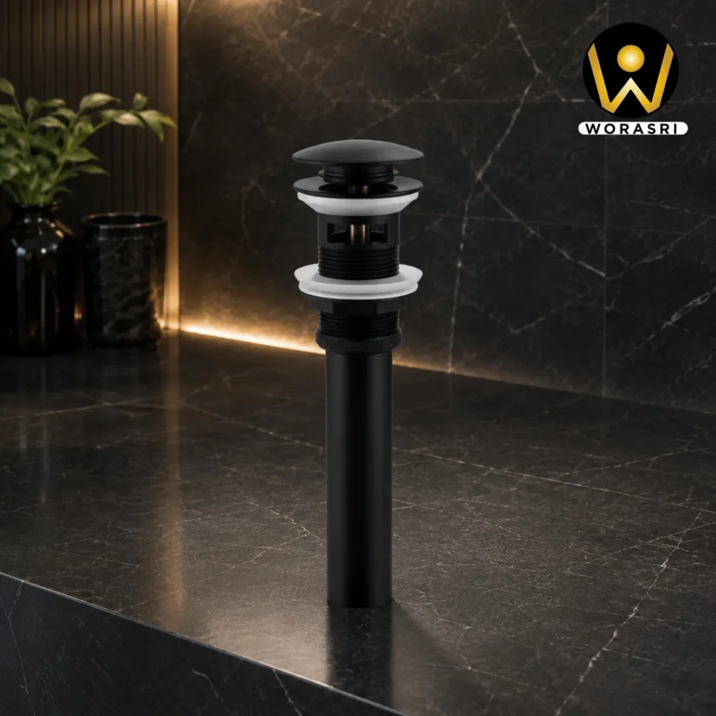 ก๊อกและอุปกรณ์ห้องน้ำห้องครัวสีดำ Matte Black Luxury Innovative Faucet & Accessories