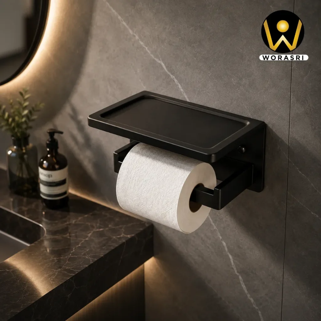 ก๊อกและอุปกรณ์ห้องน้ำห้องครัวสีดำ Matte Black Luxury Innovative Faucet & Accessories