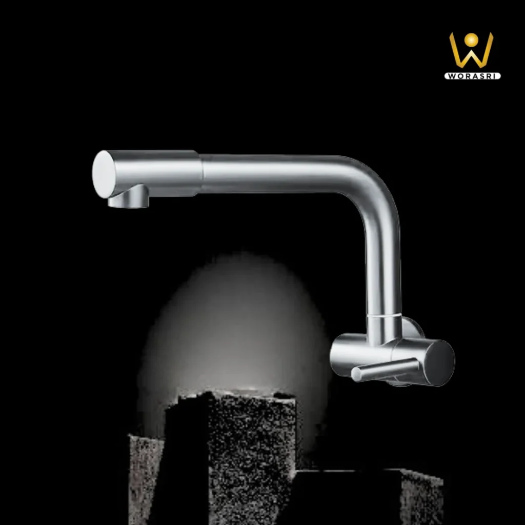 ก๊อกน้ำและอุปกรณ์ห้องน้ำ ห้องครัวสีเงินและสีโครม Silver & Chrome Luxury Faucets & Accessories