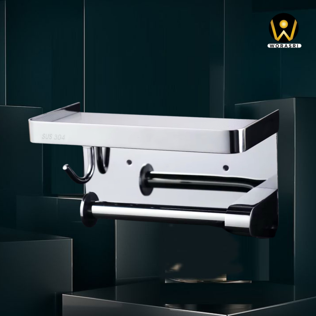 ก๊อกน้ำและอุปกรณ์ห้องน้ำ ห้องครัวสีเงินและสีโครม Silver & Chrome Luxury Faucets & Accessories